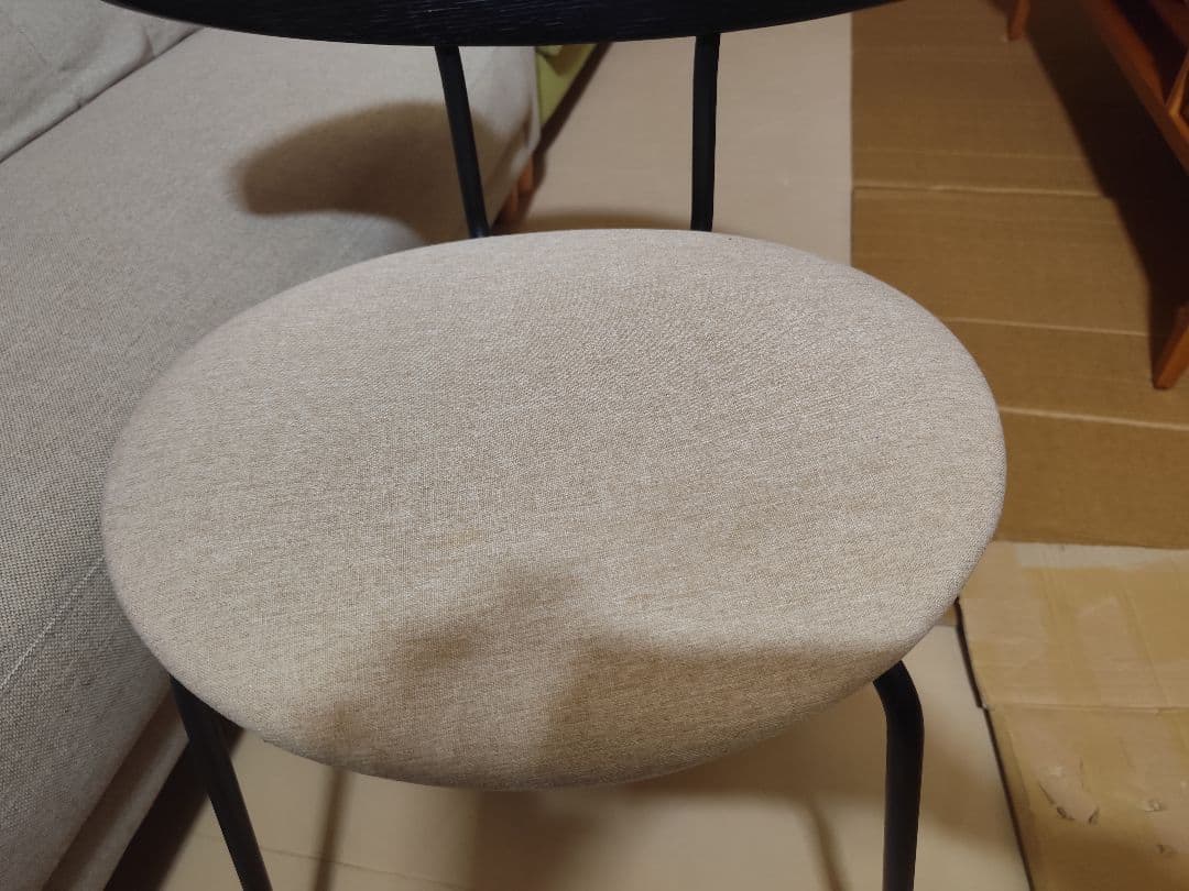 【関東圏限定】カナデモノ THE CHAIR ラウンド×ブラックスチール