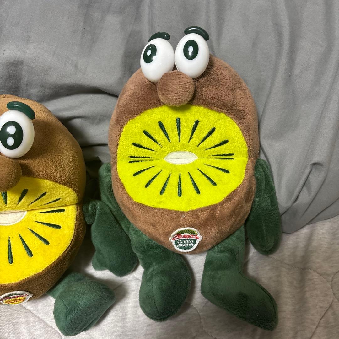 Zespri キウイブラザーズ 中サイズぬいぐるみ グリーン＆ゴールド2体セット