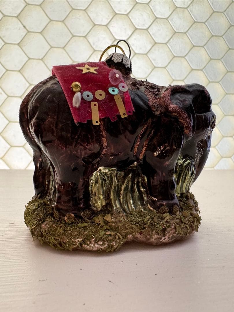 クリスマスオーナメント　ゾウ×2アッシュペーフランス購入