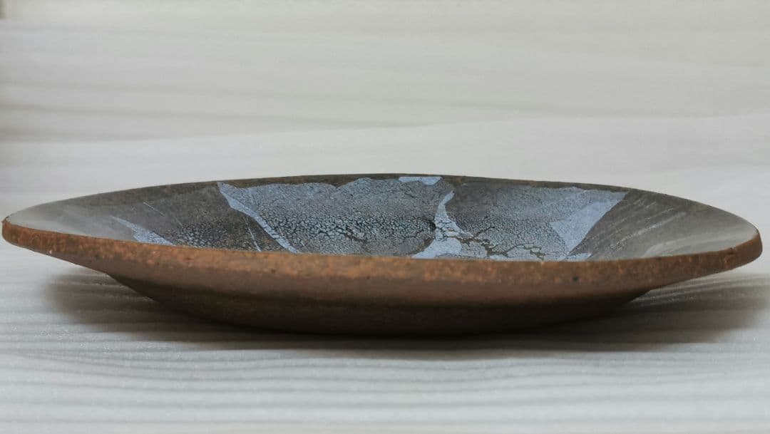 九谷焼 博峰窯 柴田博 7号 22cm 皿 盛皿 銀彩 K5-372