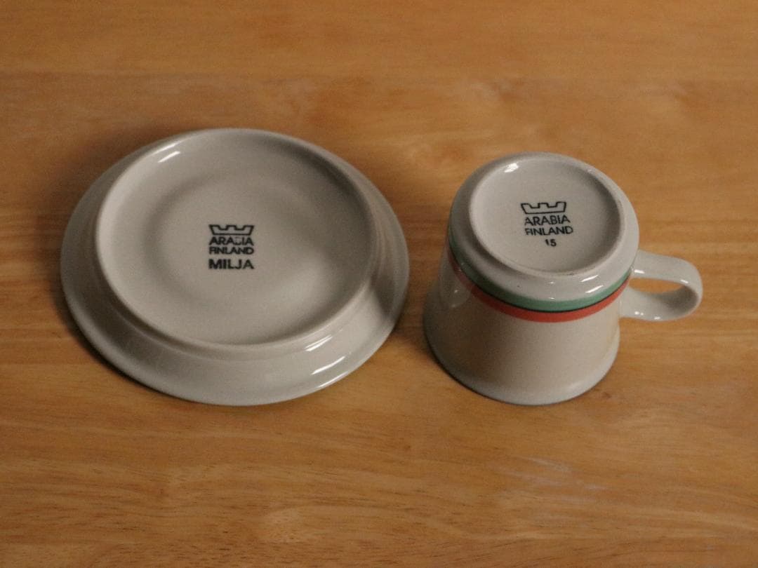 ARABIA ミルヤ ミリヤ Milja　トリオ1客セット 北欧ヴィンテージ