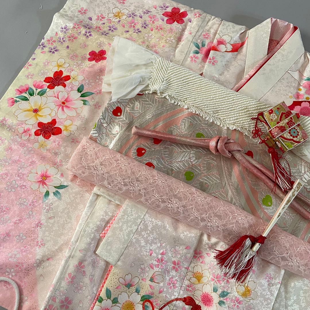 美品　七五三　7歳　正絹お着物セット