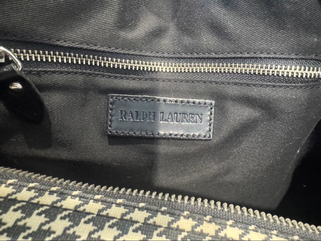 Ralph Lauren ボストンバッグ ハウンドトゥース　ラルフローレン　中古