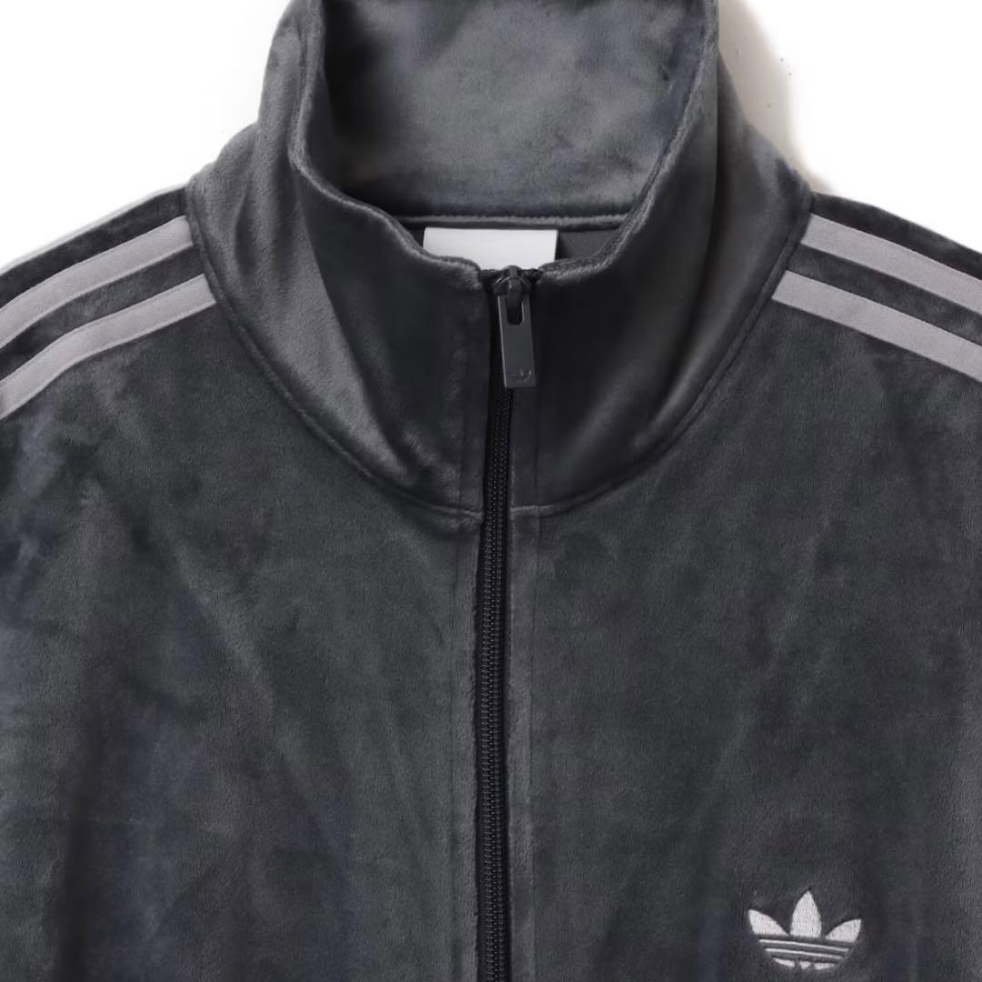 特別セール ✨人気 adidas トラックトップ ベロア グレー XL