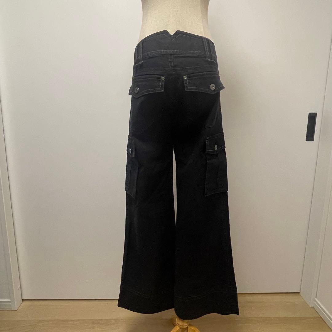 【BURBERRY BLUE LABEL】ブラック ワイドパンツ