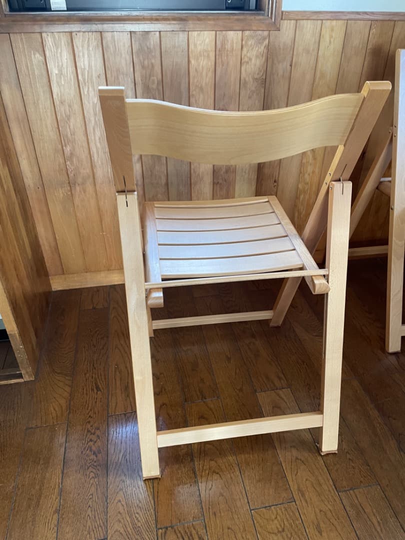 無印良品　MUJI 2脚セット　木製 チェア　折りたたみ椅子