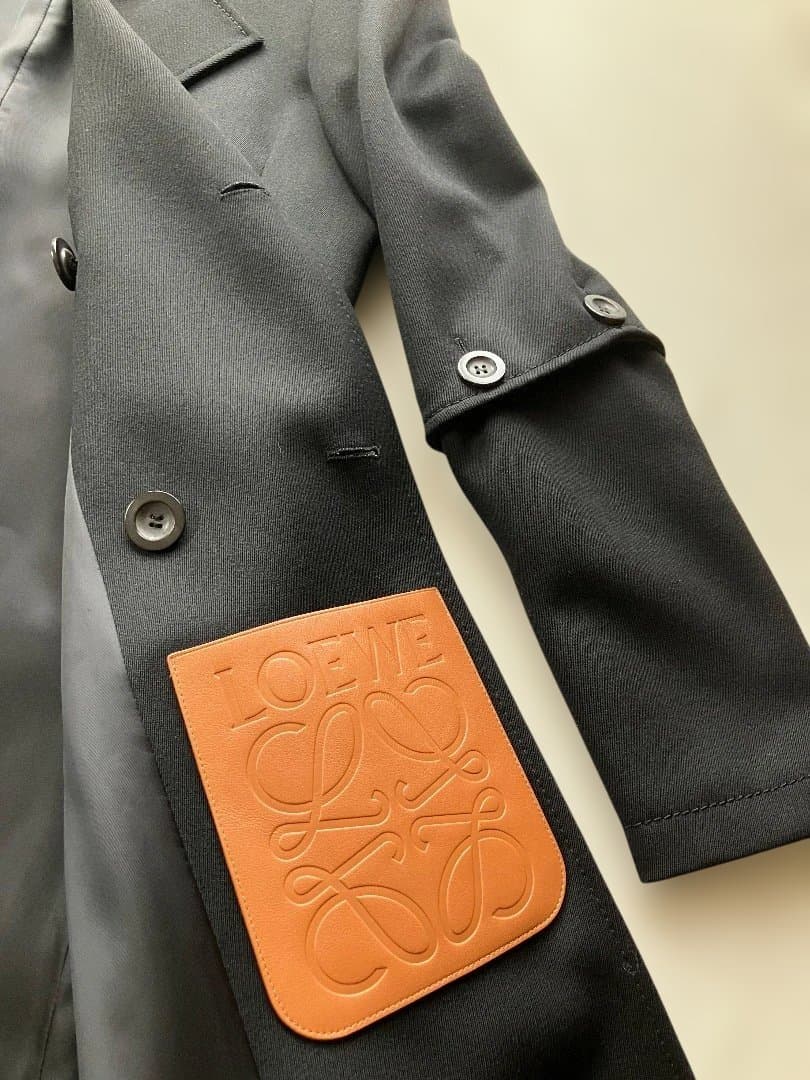 LOEWE ロエベ メンズロングコート ブラック