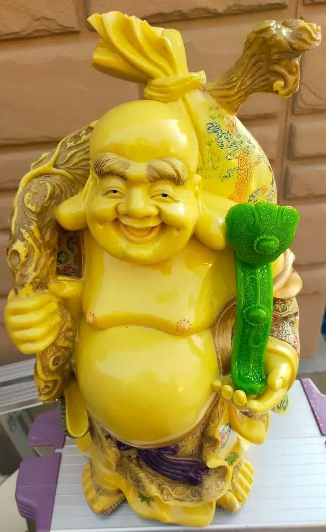 在庫処分セール中!❗美術品　開運七福神　如意布袋尊様の立像　縁起物