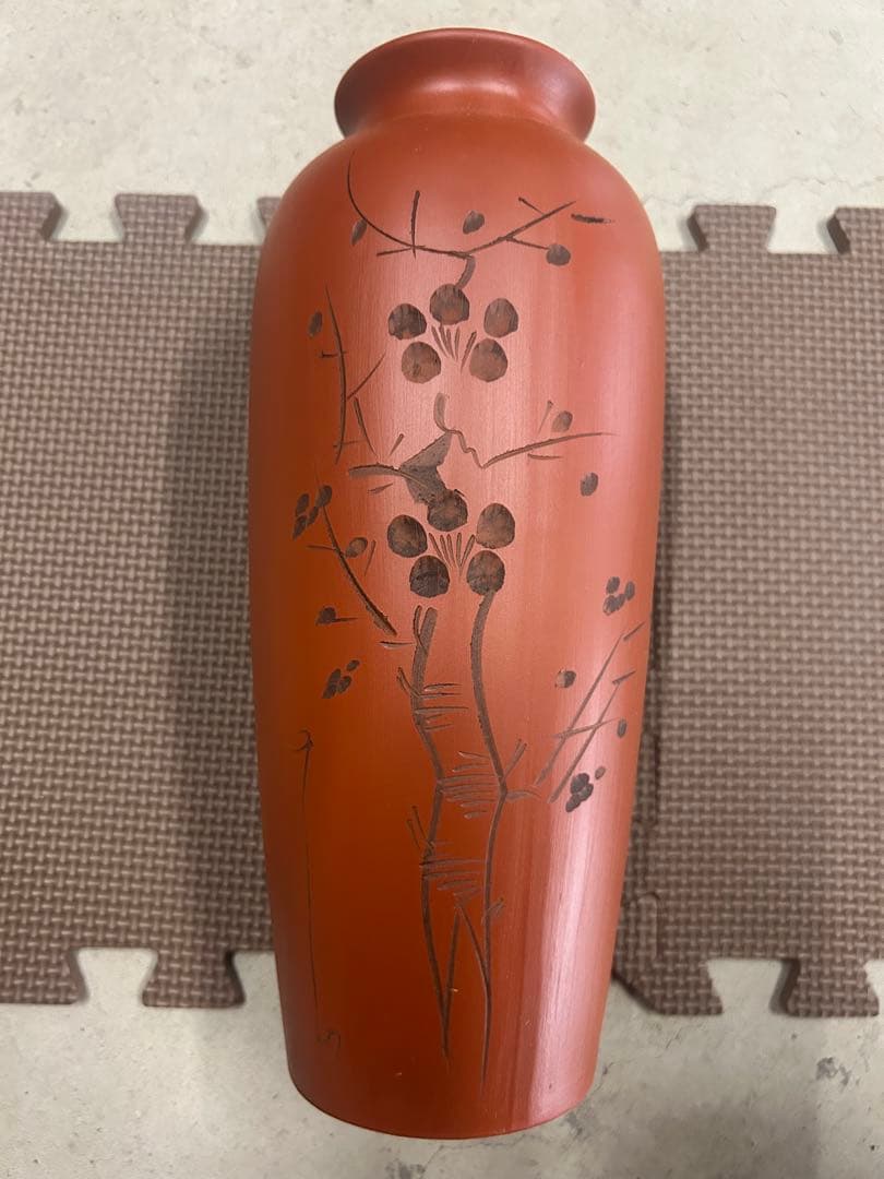 業務用 高級寿司屋仕様 陶器製 花瓶 彫刻 木箱付き 飲食店開業・和食店向け