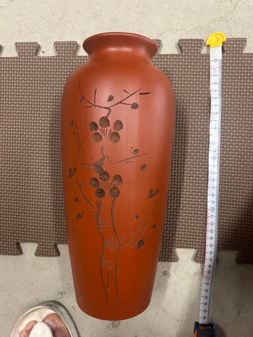 業務用 高級寿司屋仕様 陶器製 花瓶 彫刻 木箱付き 飲食店開業・和食店向け