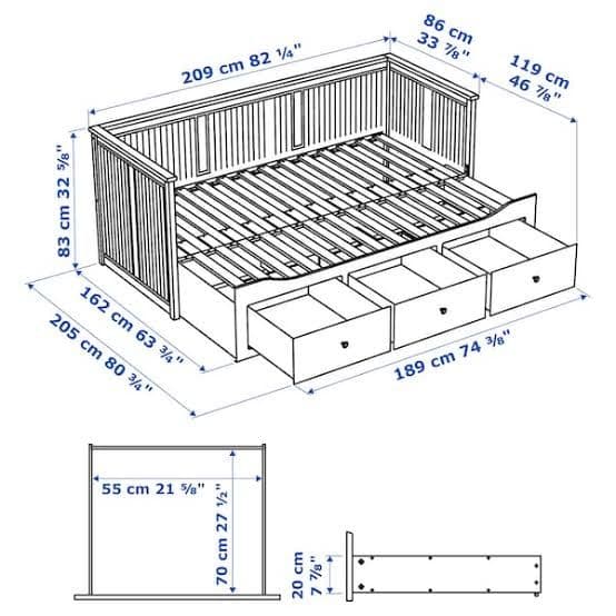 【引渡し限定】IKEA HEMNES デイベッド ホワイト フレームのみ
