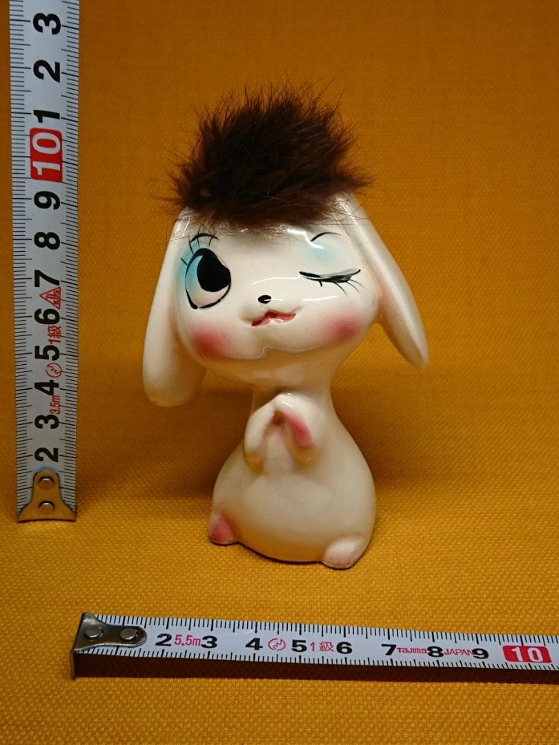 【美品】ねこ　うさぎ　いぬ　陶器　置物　インテリア　工芸品　美術品　A2524