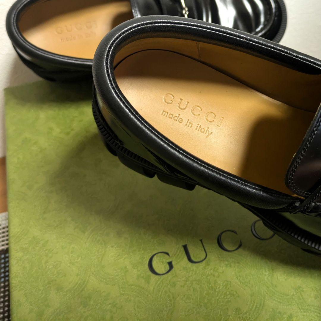 美品　GUCCI　ホースビットローファー　ラグソール　7