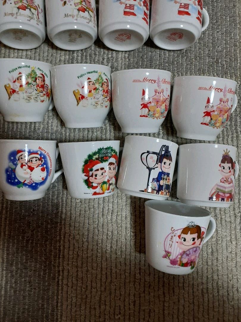不二家⭐ペコちゃんクリスマスケーキ皿&カップ37点セット