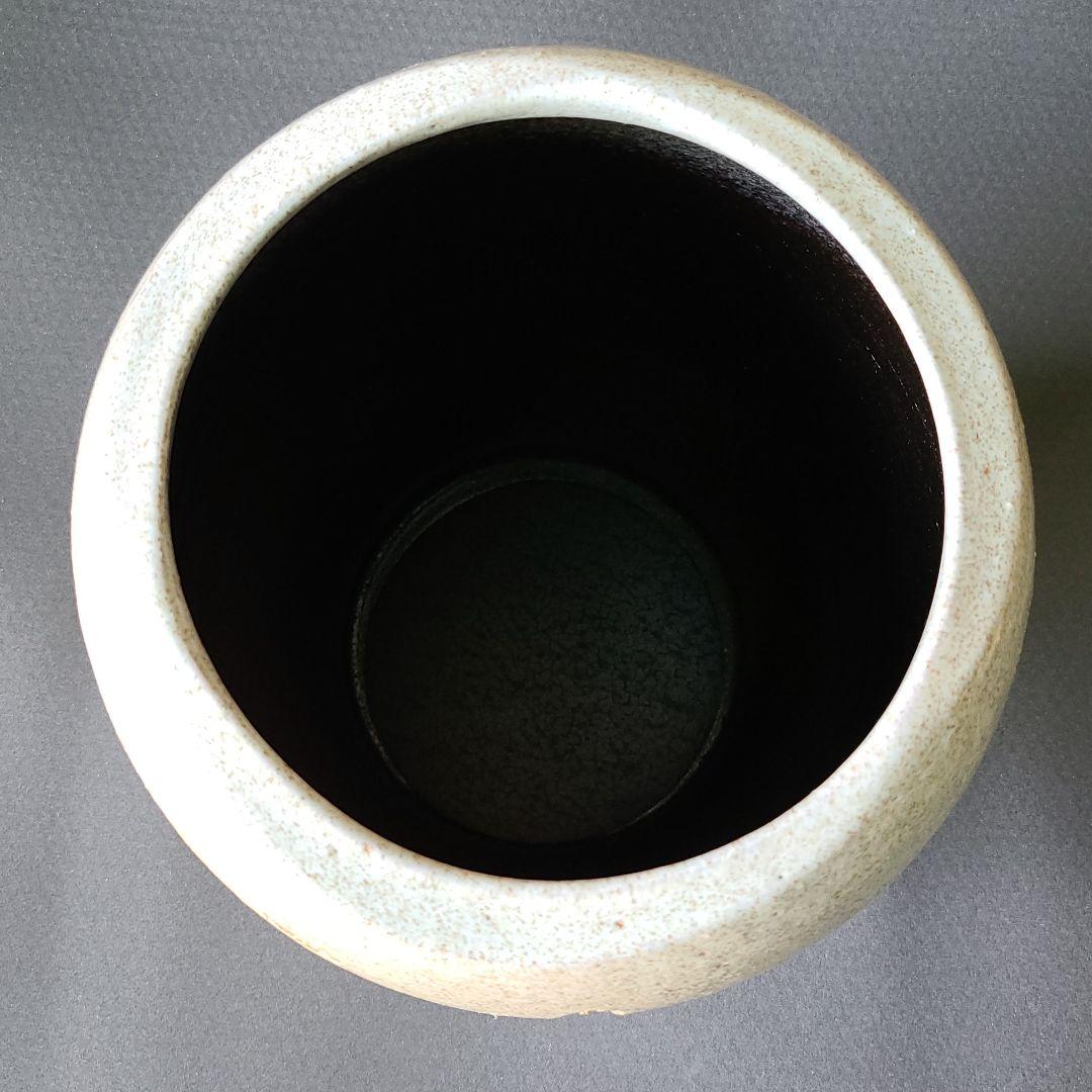 信楽焼傘立て  葉彫 高さ４６cm