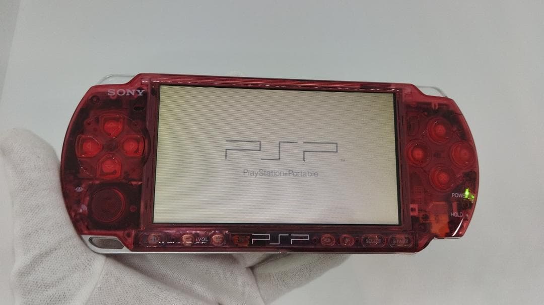 PSP 3000 すぐ遊べるセット【美品・カスタム】スケルトンレッドオプション付