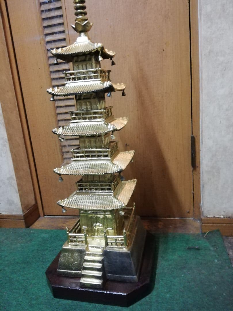 五重塔、金属製、AuP、高さ80cm