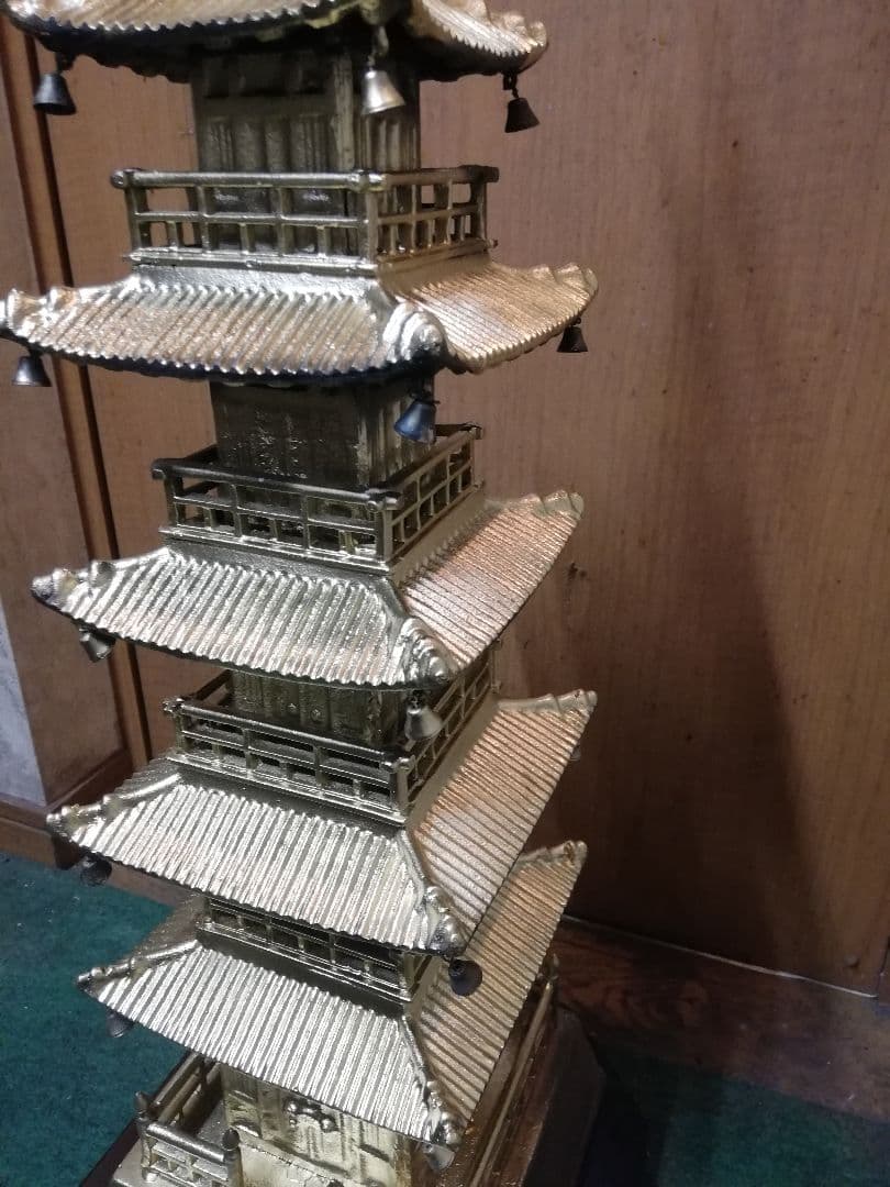 五重塔、金属製、AuP、高さ80cm