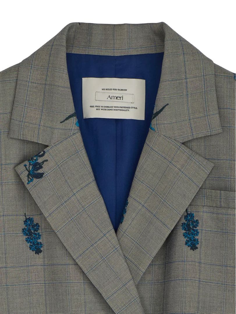 ジャケット・アウター ameri vintage CHECK FLOWER PAPA JACKET