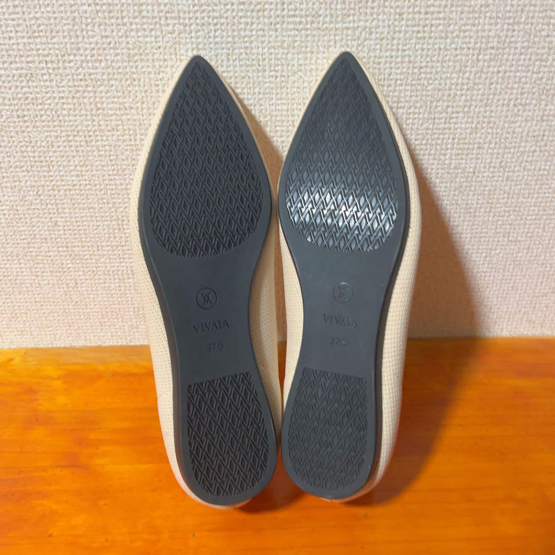 ❀1度のみ着用 ビバイア VIVAIA ニット フラットシューズ 24cm