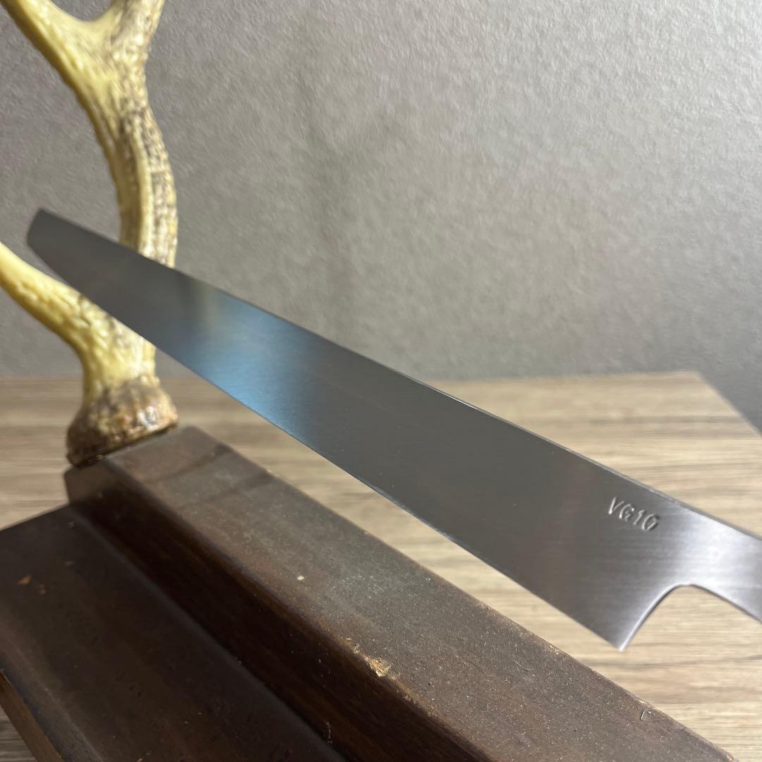 VG10 V金十号　先丸蛸引包丁　尺一　黒たん柄