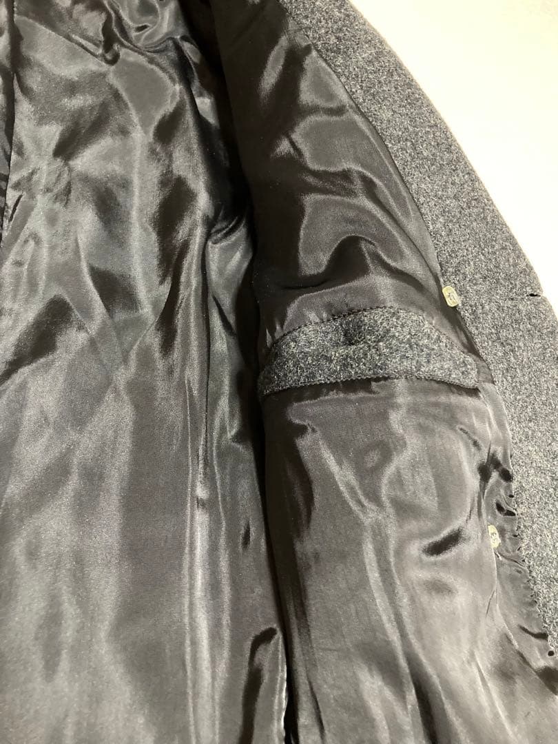 Schott ショット ウール メルトン ダブルブレスト ロングコート グレー