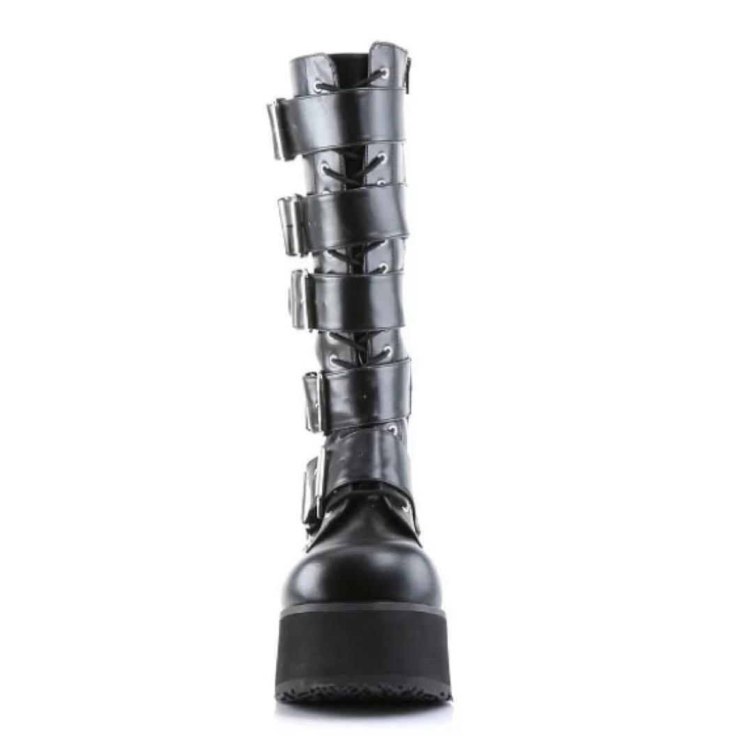 新品未使用⭐️Demonia デモニア 厚底 ブーツ 黒25cm M7