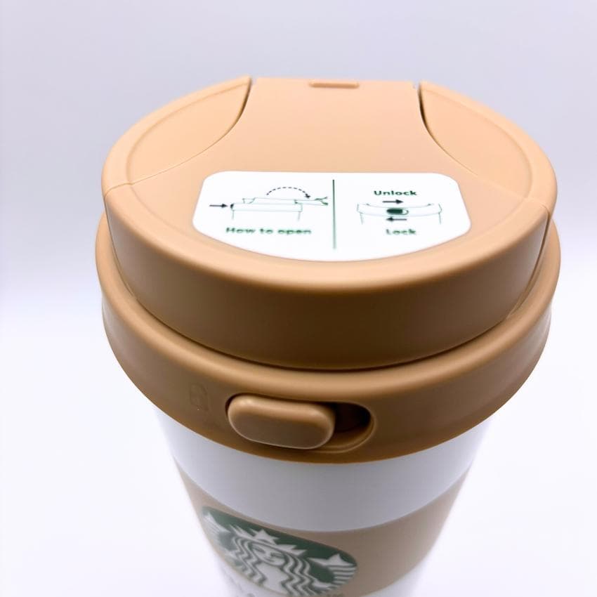 スタバ gelato pique ボーダーステンレスTOGOボトル ベージュ