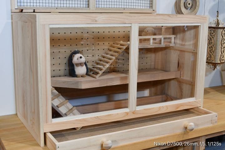 ケージ　木製　ハンドメイド　ハリネズミ　ハムスター　爬虫類