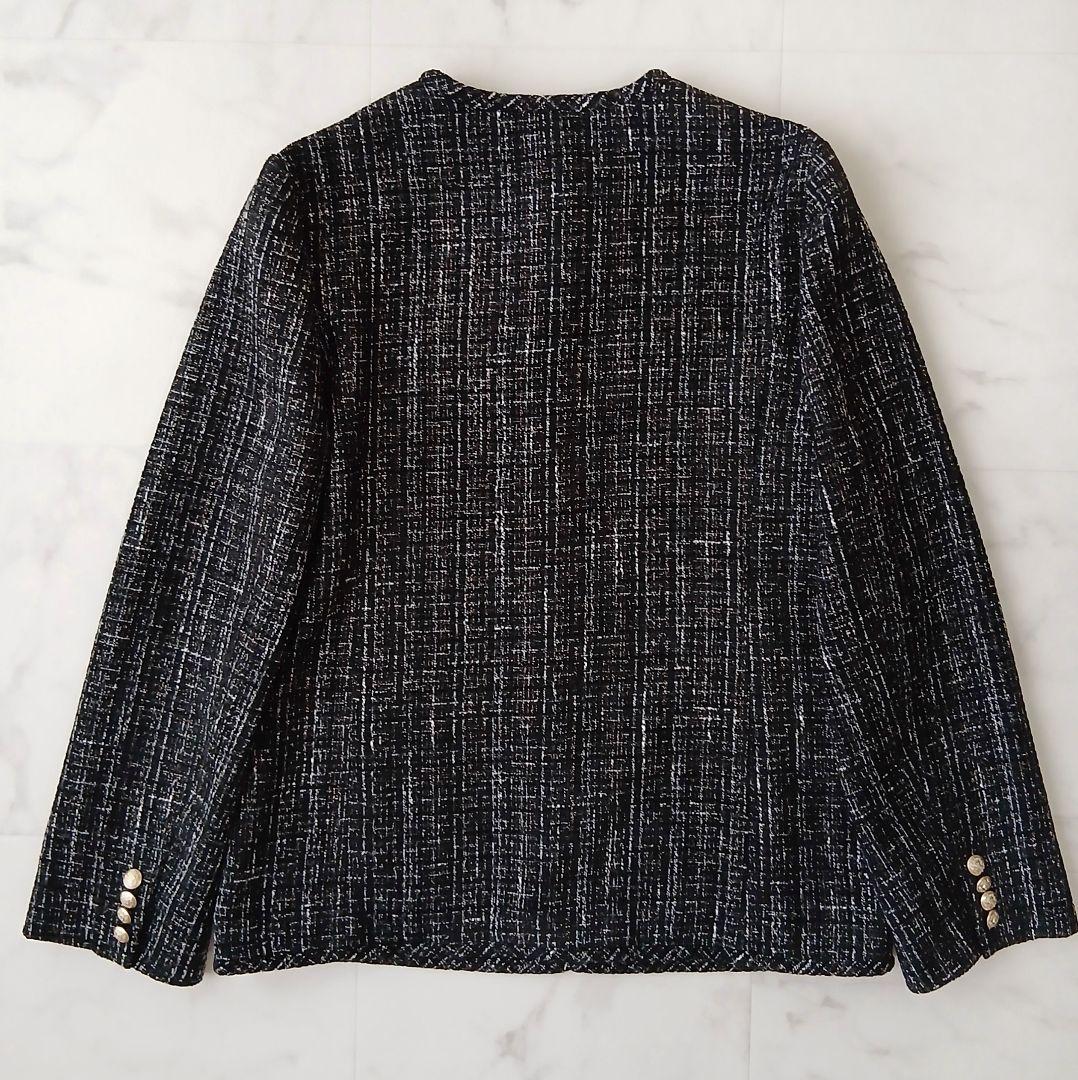 極美品 セルフォード 24AW パイピングツイードジャケット 38 ブラック
