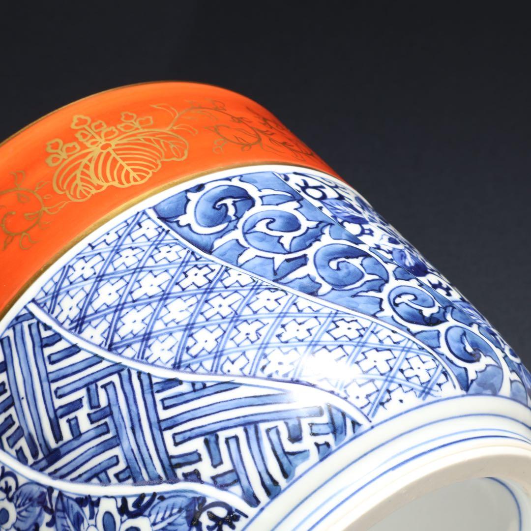 【茶道具】水指　西村徳泉　京焼　金襴手　祥瑞　共箱　6R1637ラ2
