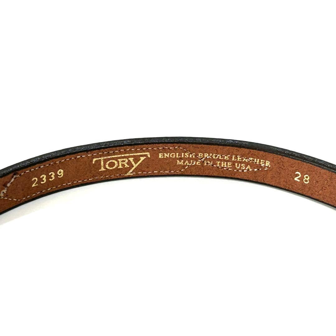 TORY LEATHER トリーレザー ウエスタンベルト ブラウン USA 28
