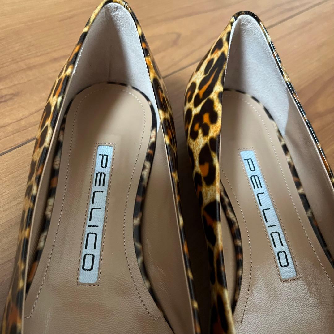 PELLICO フラットシューズ　35.5 レオパード