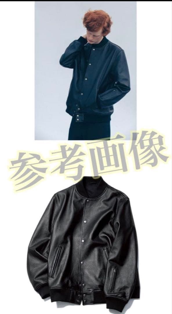 SOPHNET. LEATHER VARSITY JACKET Ｌサイズ　ソフ