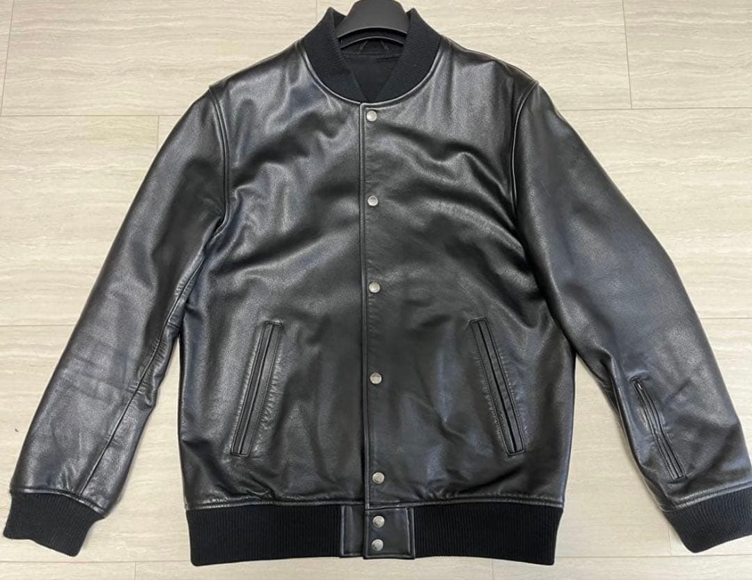 SOPHNET. LEATHER VARSITY JACKET Ｌサイズ　ソフ