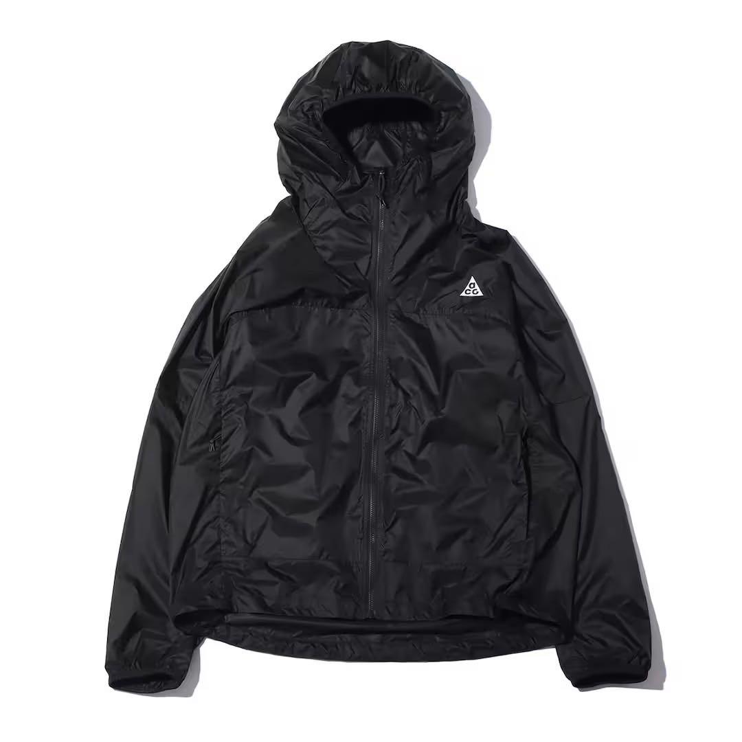 【新品未使用】ナイキ NIKE ACG ナイロン　ジャケット　刺繍ロゴ 　黒