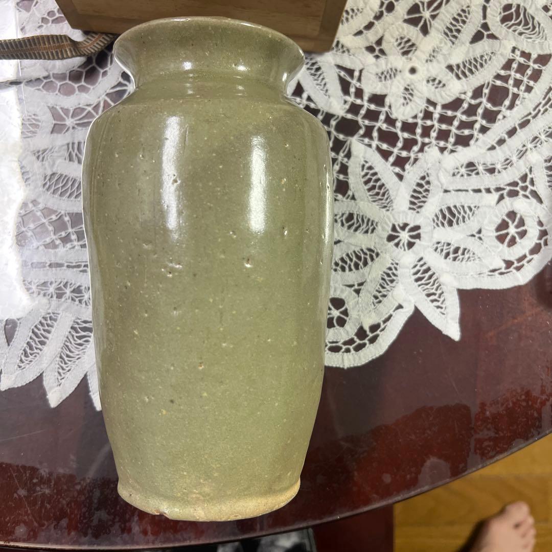 高麗青磁花瓶　約20cm ビンテージ