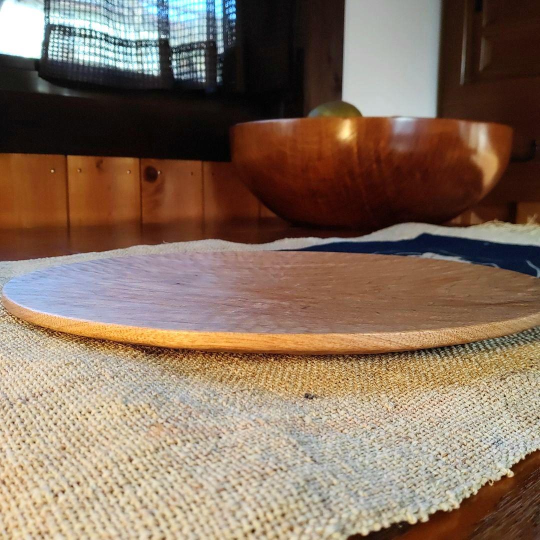 卵型　木の器