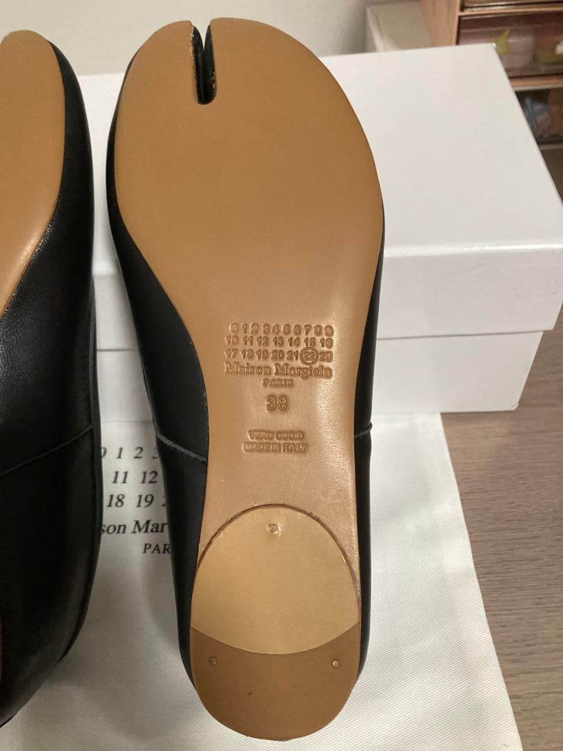 極美品 Maison Margiela 分趾芭蕾鞋 黑色 38