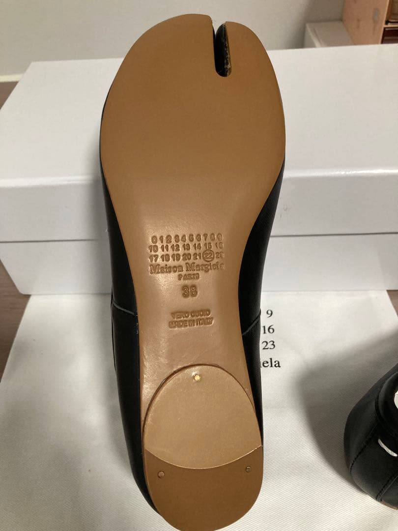 極美品 Maison Margiela 分趾芭蕾鞋 黑色 38