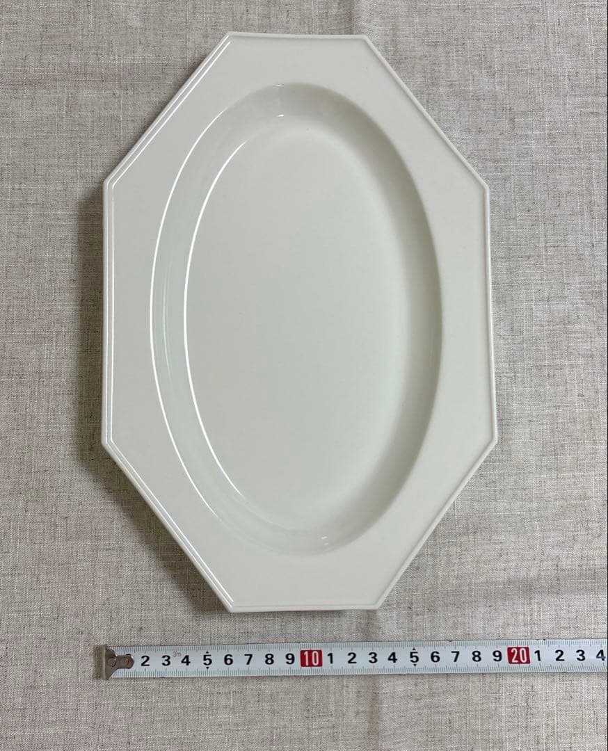 新品未使用 石川隆児 Oval Octagonal plate ホワイト 2枚