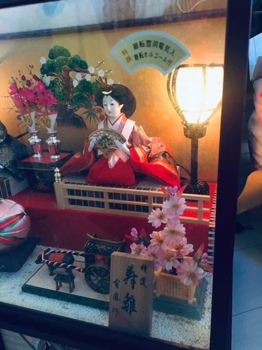 お雛様　ガラスケース大　箱付き