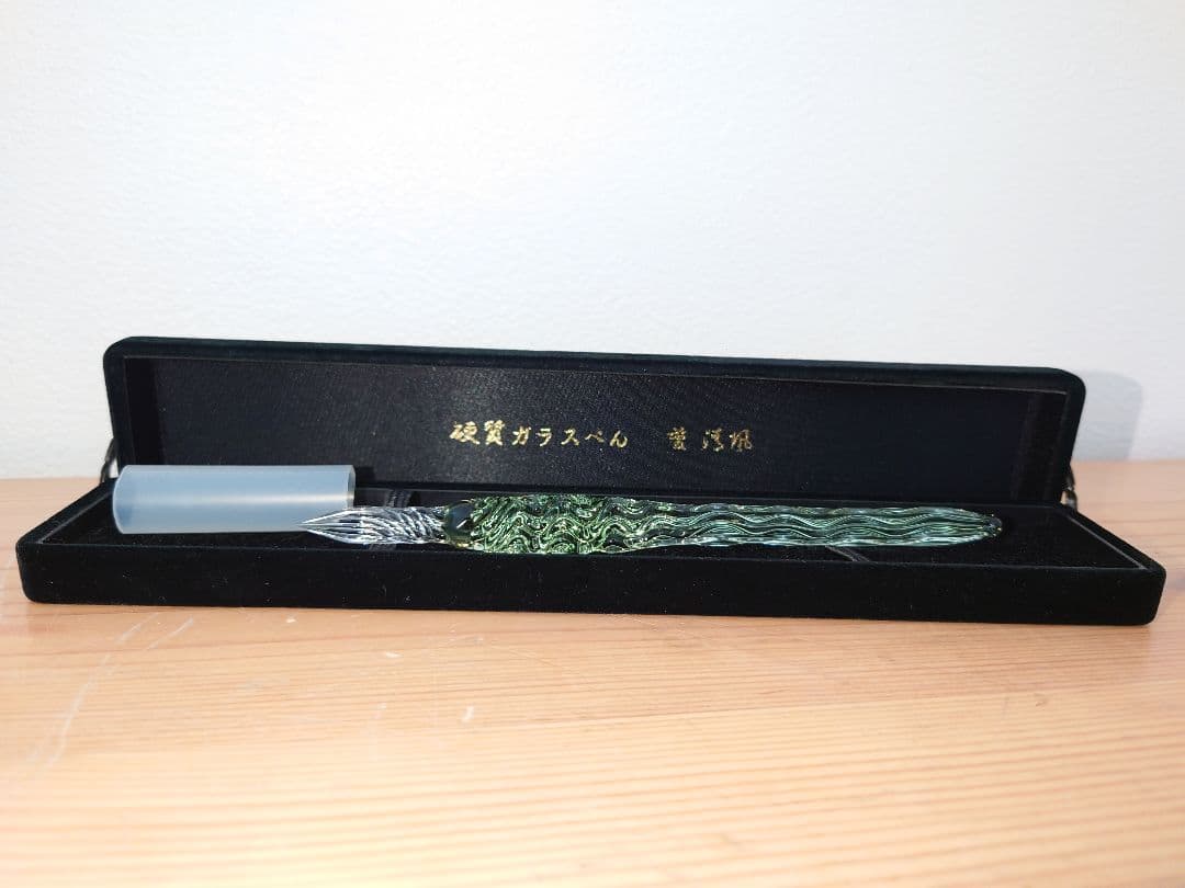 未使用★菅 清風 硬質ガラス製 クリスタルペン★硬質ガラスペン インク付き