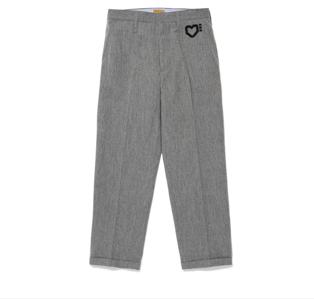 FOS　　human made ウールパンツ　グレー ハートロゴ