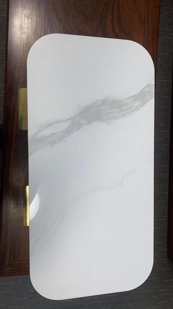 ホワイトドレッサー鏡台 LEDミラー付き訳あり品写真をご確認J212-80-01