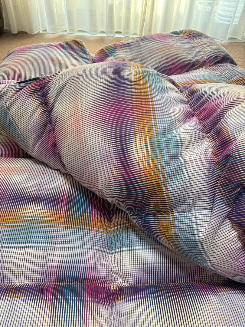 【美品】MISSONI 高級 厚手 羽毛ふとん シングル ダウン1.3k 日本製