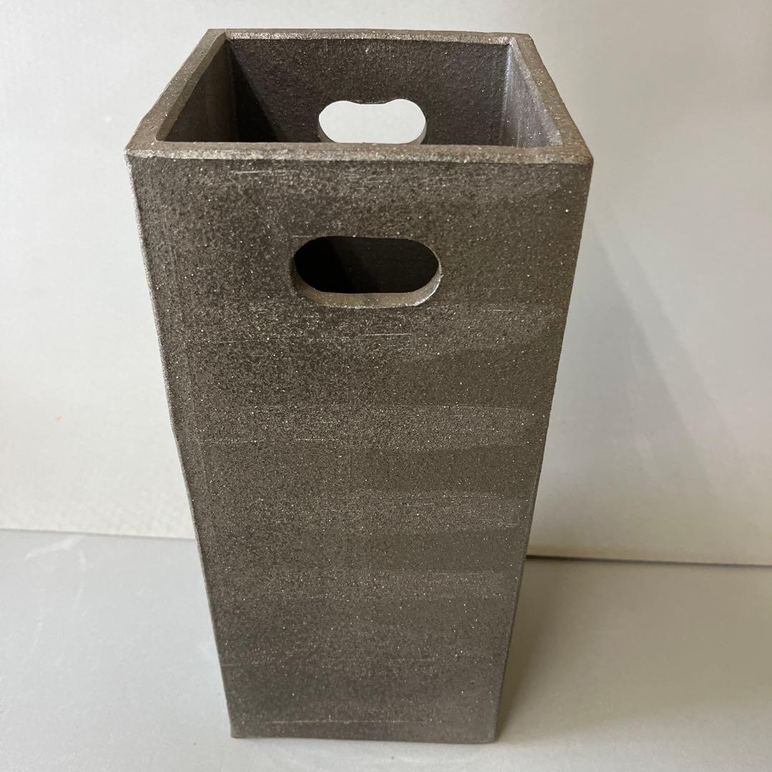 信楽焼 正角傘立て 高さ38cm