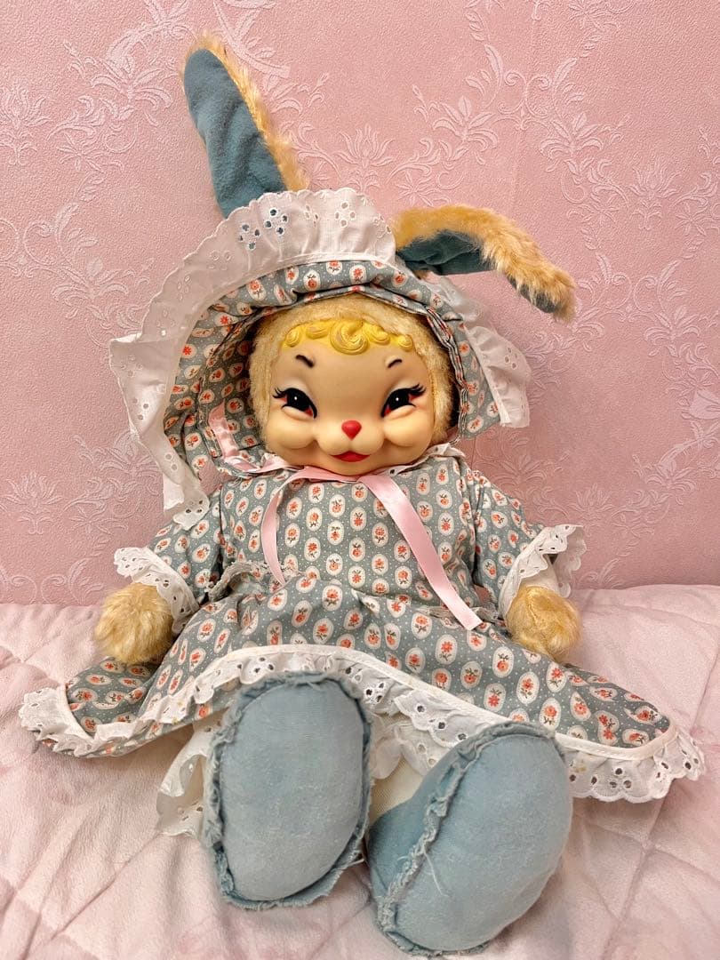 ラシュトン バニー　うさぎ ドール ヴィンテージ　花柄