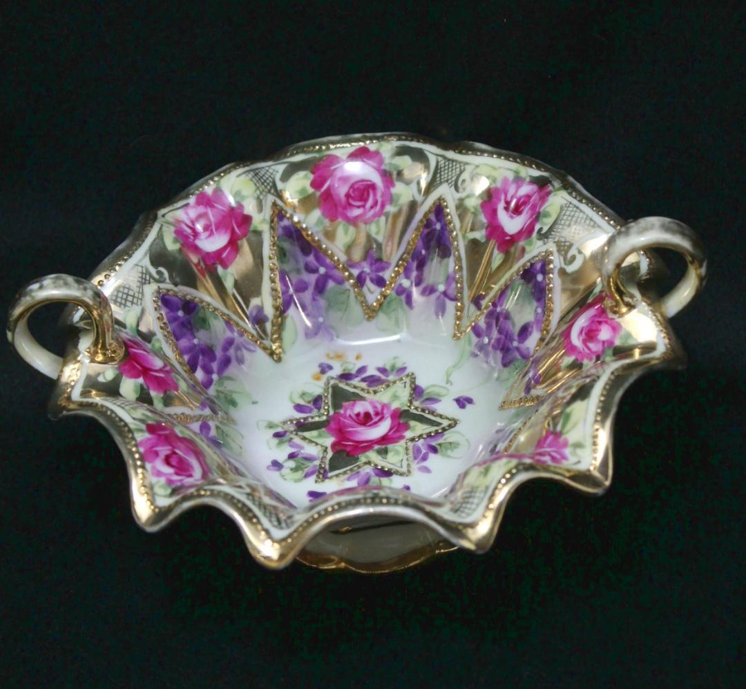 ★華麗 煌びやかな輝き メープルリーフ印 オールドノリタケ 骨董品