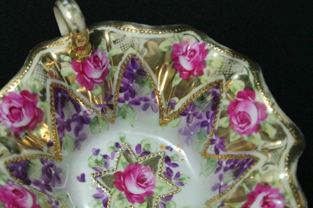 ★華麗 煌びやかな輝き メープルリーフ印 オールドノリタケ 骨董品